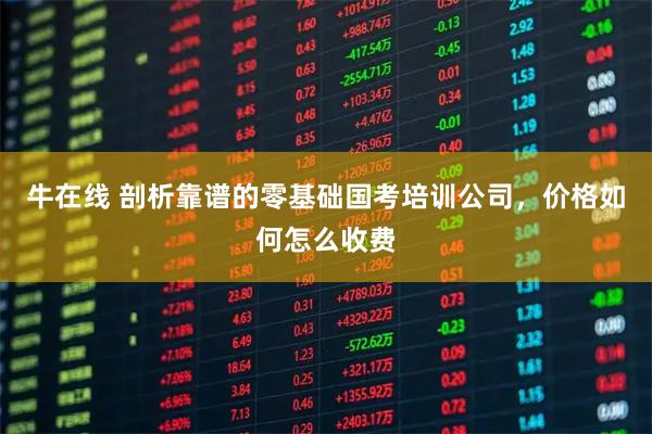 牛在线 剖析靠谱的零基础国考培训公司，价格如何怎么收费