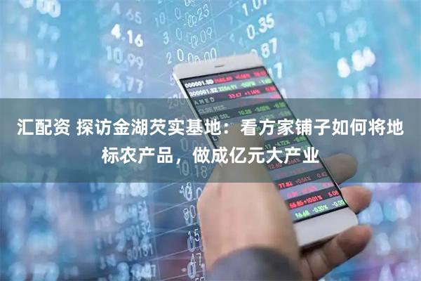 汇配资 探访金湖芡实基地：看方家铺子如何将地标农产品，做成亿元大产业