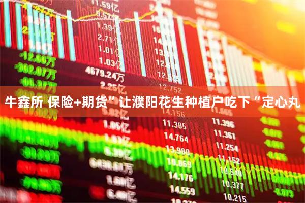 牛鑫所 保险+期货”让濮阳花生种植户吃下“定心丸