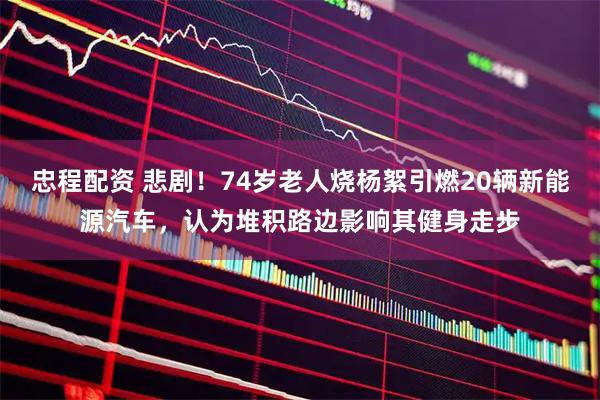 忠程配资 悲剧！74岁老人烧杨絮引燃20辆新能源汽车，认为堆积路边影响其健身走步