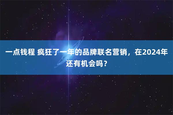 一点钱程 疯狂了一年的品牌联名营销,在2024年还有机会吗?
