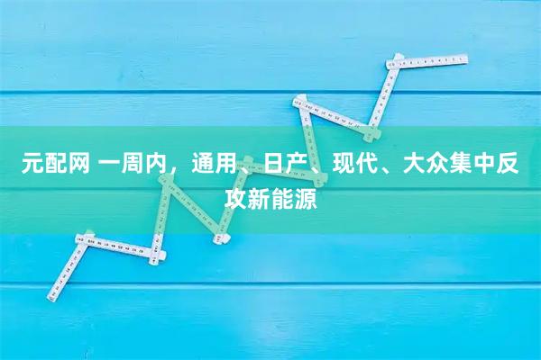元配网 一周内，通用、日产、现代、大众集中反攻新能源