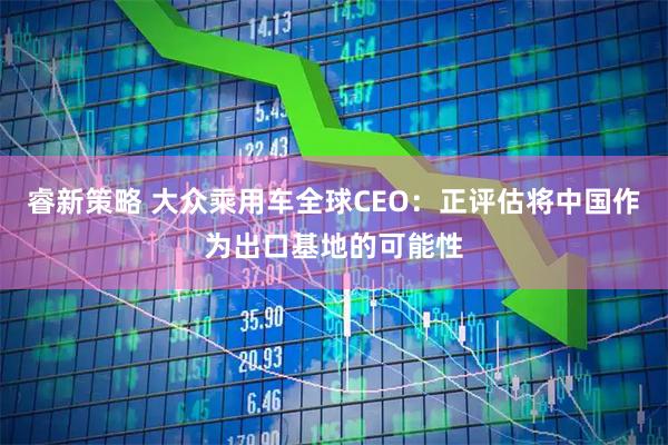 睿新策略 大众乘用车全球CEO：正评估将中国作为出口基地的可能性